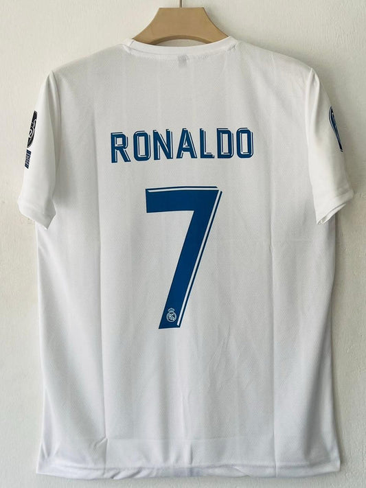 Real Madrid 2017/18 Home UCL Final Retro Jersey (Ronaldo)