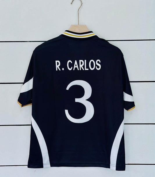 Real Madrid 1998/99 Away Kit | R. Carlos 3 ⚡/Five sleeve