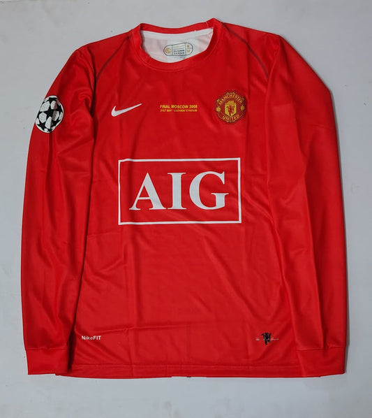 Manchester United 2007–08 UCL Final Home Kit | Rooney #10 | Full Sleeve