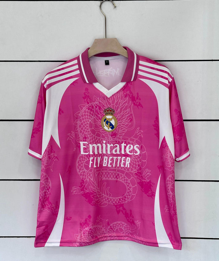 Ronaldo Real Madrid Dragon Edition Pink Jersey ⚡| Five Sleeve