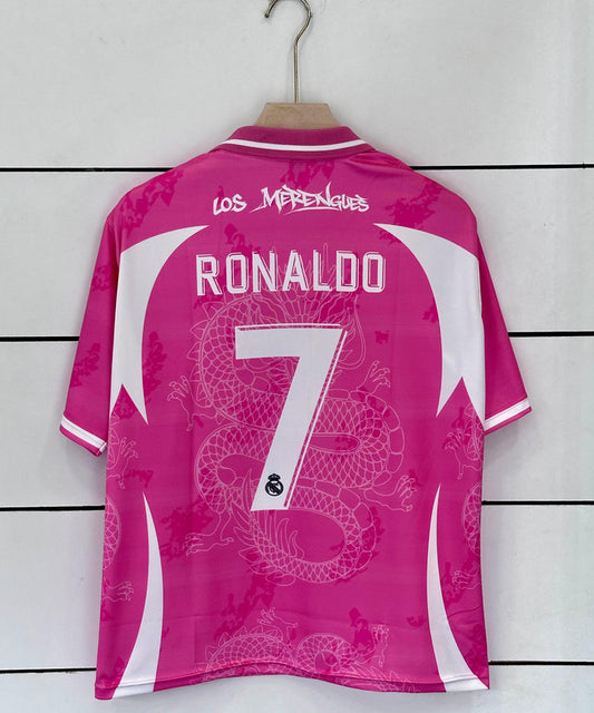 Ronaldo Real Madrid Dragon Edition Pink Jersey ⚡| Five Sleeve