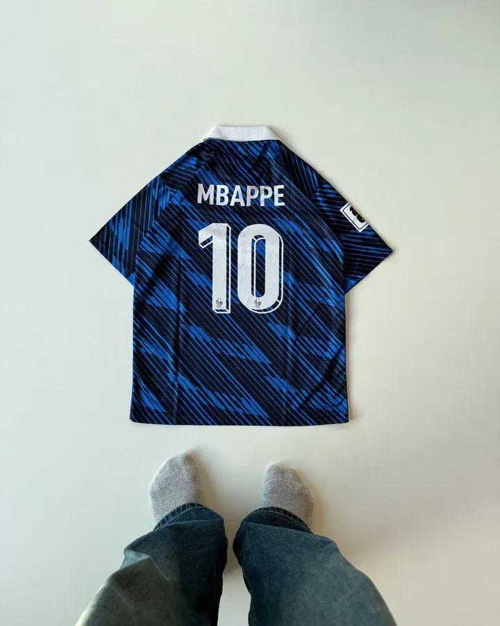 France Mbappe #10 World Cup 2026 Home Jersey - Dark Blue Half Sleeve